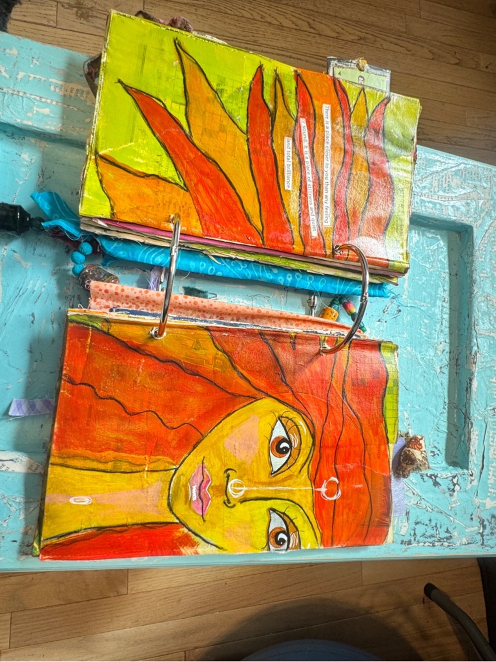 ✨ "Begin Again, again. “ Altered Book | 22-Page Interactive Mixed Media Art - Picture 8 of 15